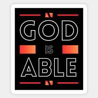 God Is Able | Christian Sticker